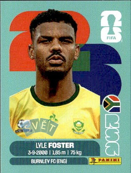 Lyle Foster South Africa samolepka Panini World Cup 2026 #RSA17