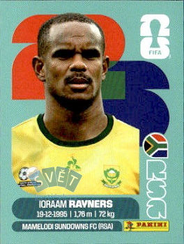 Iqraam Rayners South Africa samolepka Panini World Cup 2026 #RSA18