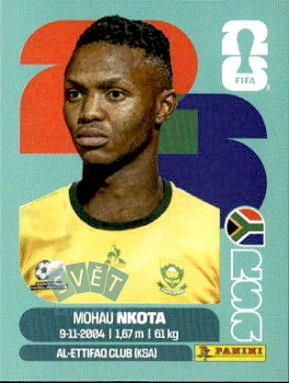 Mohau Nkota South Africa samolepka Panini World Cup 2026 #RSA19