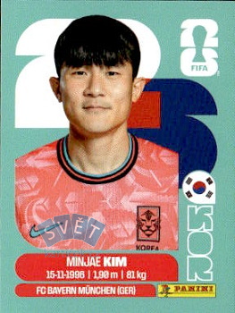 Min-jae Kim South Korea samolepka Panini World Cup 2026 #KOR4