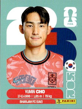 Yu-min Cho South Korea samolepka Panini World Cup 2026 #KOR5