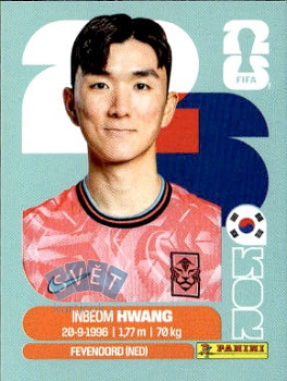 In-beom Hwang South Korea samolepka Panini World Cup 2026 #KOR11