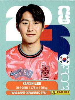Kang-in Lee South Korea samolepka Panini World Cup 2026 #KOR12