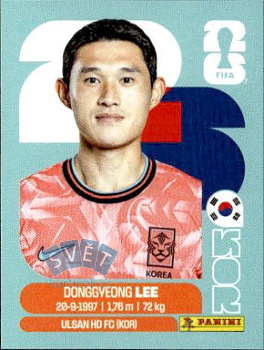 Dongg-yeong Lee South Korea samolepka Panini World Cup 2026 #KOR16