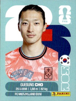 Gue-sung Cho South Korea samolepka Panini World Cup 2026 #KOR17