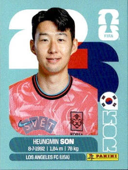 Heung-min Son South Korea samolepka Panini World Cup 2026 #KOR18