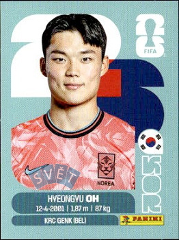 Hyeon-Gyu Oh South Korea samolepka Panini World Cup 2026 #KOR20