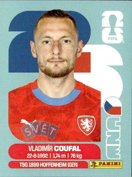 Vladimir Coufal Czech Republic samolepka Panini World Cup 2026 #CZE5