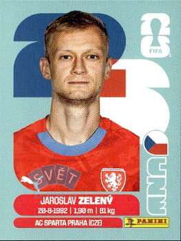 Jaroslav Zeleny Czech Republic samolepka Panini World Cup 2026 #CZE6