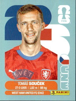 Tomas Soucek Czech Republic samolepka Panini World Cup 2026 #CZE12