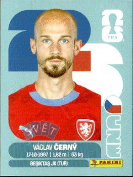 Vaclav Cerny Czech Republic samolepka Panini World Cup 2026 #CZE18