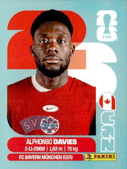 Alphonso Davies Canada samolepka Panini World Cup 2026 #CAN3