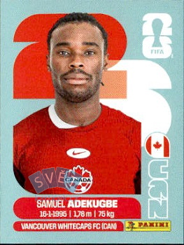 Samuel Adekugbe Canada samolepka Panini World Cup 2026 #CAN5