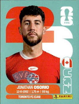 Jonathan Osorio Canada samolepka Panini World Cup 2026 #CAN12