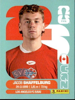 Jacob Shaffelburg Canada samolepka Panini World Cup 2026 #CAN14