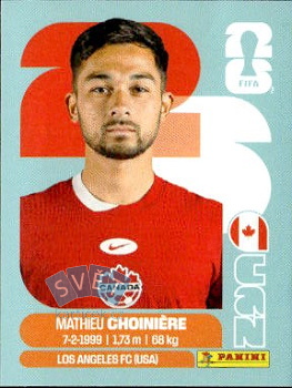 Mathieu Choiniere Canada samolepka Panini World Cup 2026 #CAN15