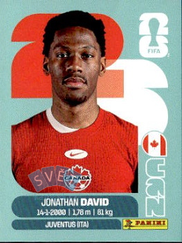 Jonathan David Canada samolepka Panini World Cup 2026 #CAN20