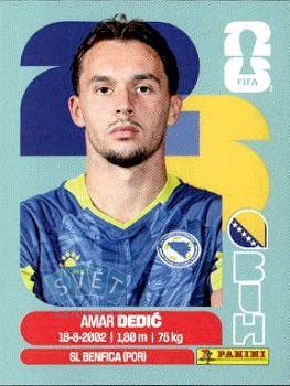 Amer Dedic Bosnia and Herzegovina samolepka Panini World Cup 2026 #BIH3