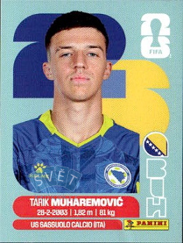 Tarik Muharemovic Bosnia and Herzegovina samolepka Panini World Cup 2026 #BIH5
