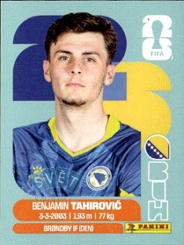 Benjamin Tahirovic Bosnia and Herzegovina samolepka Panini World Cup 2026 #BIH9