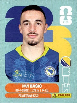 Ivan Basic Bosnia and Herzegovina samolepka Panini World Cup 2026 #BIH12