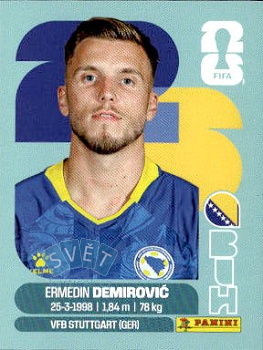 Ermedin Demirovic Bosnia and Herzegovina samolepka Panini World Cup 2026 #BIH17