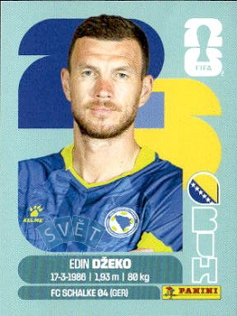 Edin Dzeko Bosnia and Herzegovina samolepka Panini World Cup 2026 #BIH18