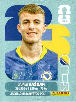 Samed Bazdar Bosnia and Herzegovina samolepka Panini World Cup 2026 #BIH19