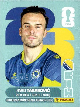 Haris Tabakovic Bosnia and Herzegovina samolepka Panini World Cup 2026 #BIH20
