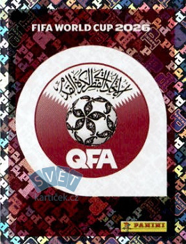 Emblem Qatar samolepka Panini World Cup 2026 #QAT1