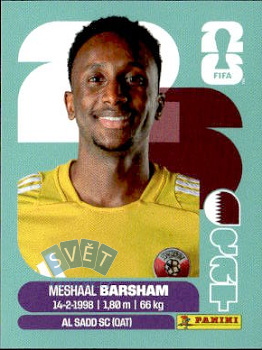 Meshaal Barsham Qatar samolepka Panini World Cup 2026 #QAT2