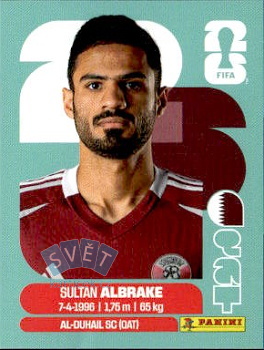 Sultan Albrake Qatar samolepka Panini World Cup 2026 #QAT3