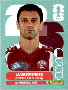 Lucas Mendes Qatar samolepka Panini World Cup 2026 #QAT4