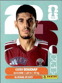 Karim Boudiaf Qatar samolepka Panini World Cup 2026 #QAT10
