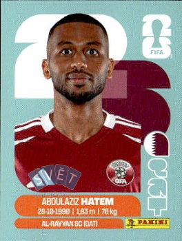 Abdulaziz Hatem Qatar samolepka Panini World Cup 2026 #QAT15