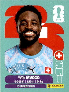 Yvon Mvogo Switzerland samolepka Panini World Cup 2026 #SUI3