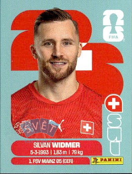 Silvan Widmer Switzerland samolepka Panini World Cup 2026 #SUI8