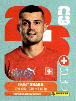Granit Xhaka Switzerland samolepka Panini World Cup 2026 #SUI9