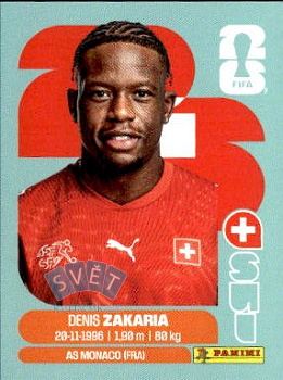 Denis Zakaria Switzerland samolepka Panini World Cup 2026 #SUI10