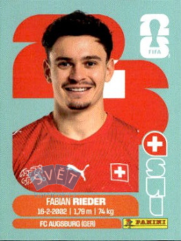 Fabian Rieder Switzerland samolepka Panini World Cup 2026 #SUI12