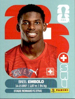 Breel Embolo Switzerland samolepka Panini World Cup 2026 #SUI17