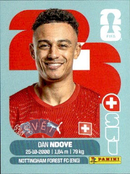 Dan Ndoye Switzerland samolepka Panini World Cup 2026 #SUI19