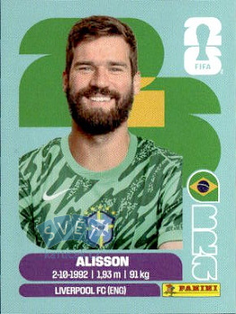 Alisson Brazil samolepka Panini World Cup 2026 #BRA2