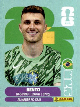 Bento Brazil samolepka Panini World Cup 2026 #BRA3