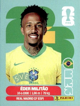 Eder Militao Brazil samolepka Panini World Cup 2026 #BRA5