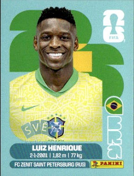 Luiz Henrique Brazil samolepka Panini World Cup 2026 #BRA12