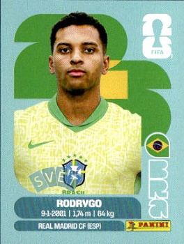 Rodrygo Brazil samolepka Panini World Cup 2026 #BRA15