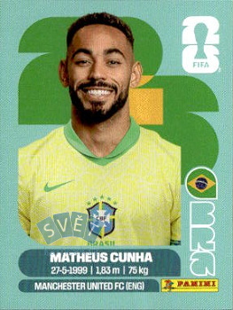 Matheus Cunha Brazil samolepka Panini World Cup 2026 #BRA17