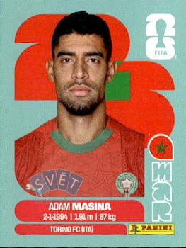 Adam Masina Morocco samolepka Panini World Cup 2026 #MAR9