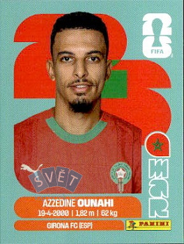 Azzedine Ounahi Morocco samolepka Panini World Cup 2026 #MAR11